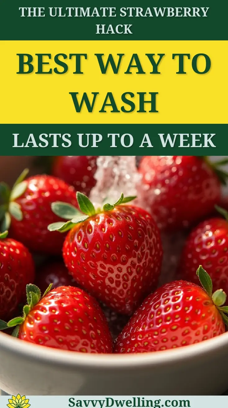 Fresh strawberries in a bowl indicating the best way to wash strawberries to make them last longer