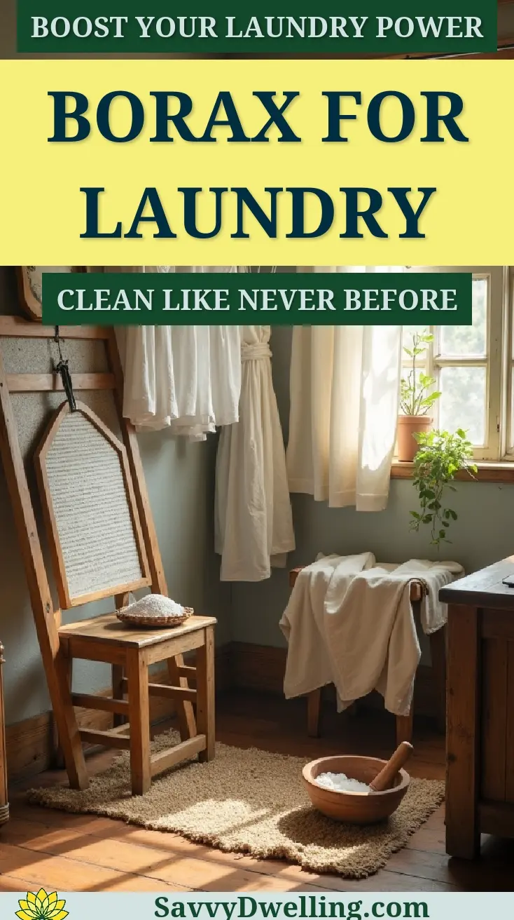 Borax for laundry displayed in a laundry setting to enhance cleaning power.