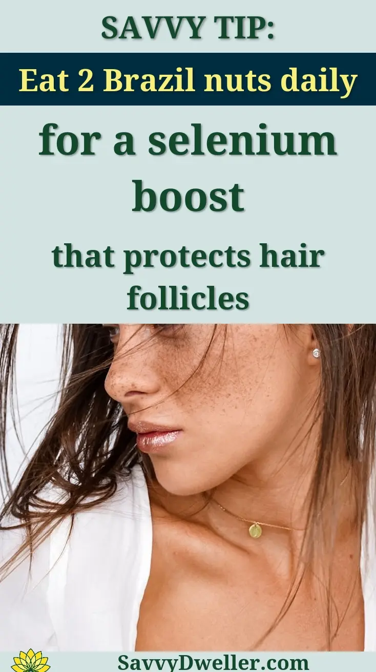 Brazil nuts rich in selenium for promoting hair growth