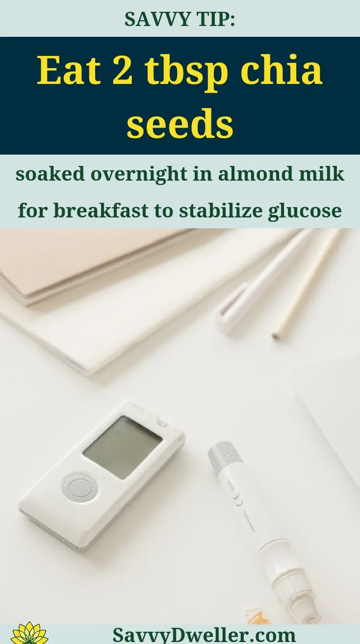 Chia seeds soaking in almond milk, a natural remedy for reversing insulin resistance.
