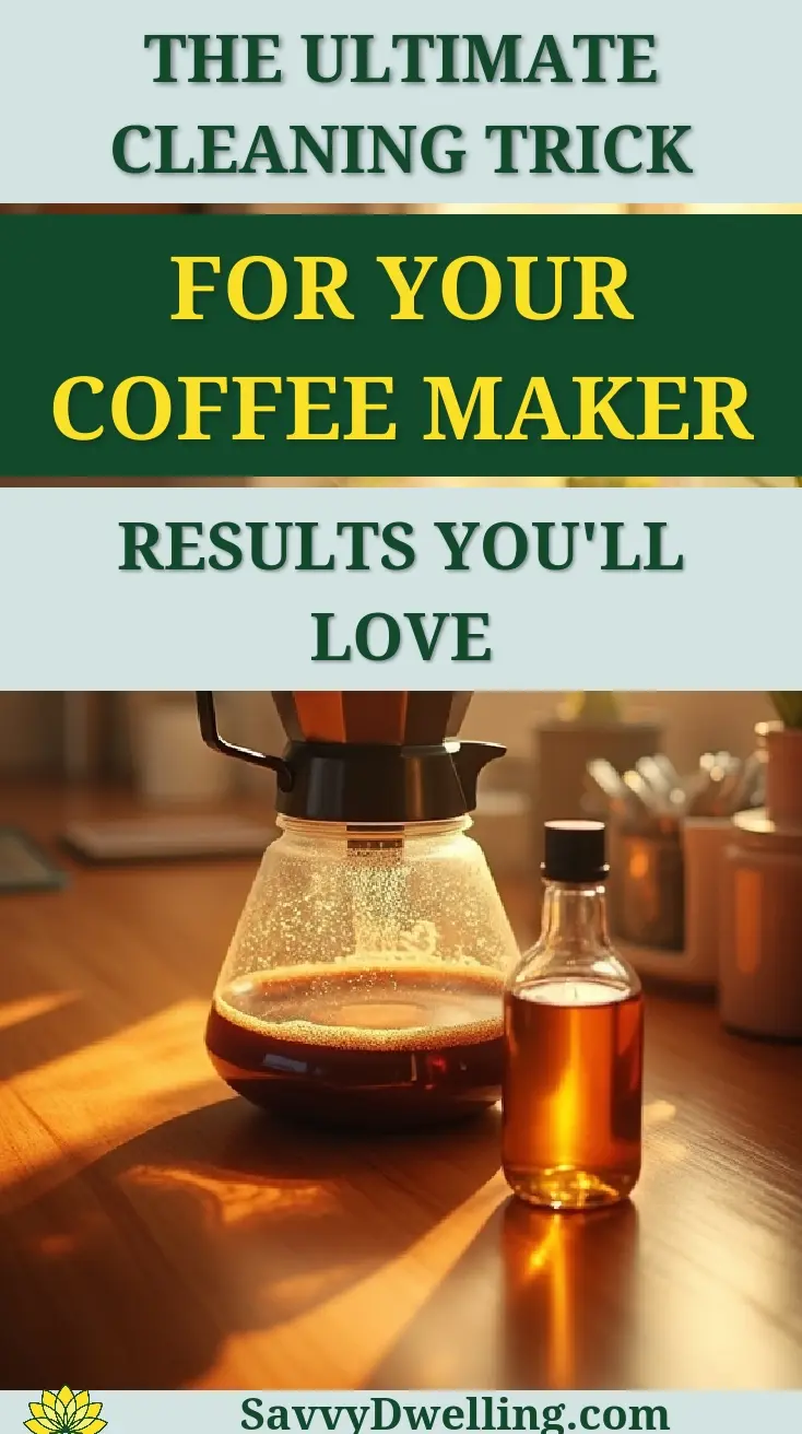 Vinegar and coffee maker for effective cleaning guide