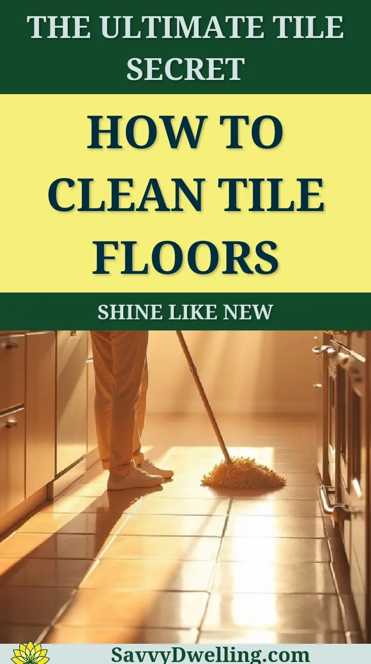 Person cleaning tile floors to make them shine