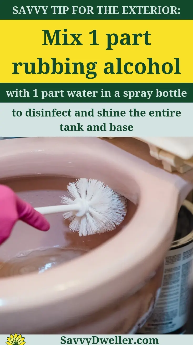 Mixing rubbing alcohol and water for cleaning a concrete garage floor