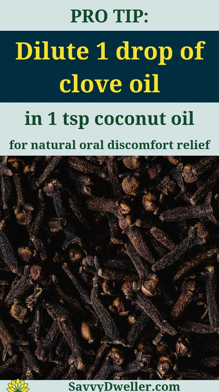 Cloves and coconut oil for oral health relief