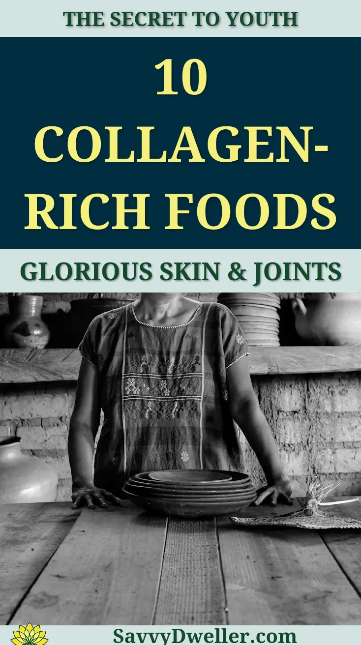 A selection of collagen-rich foods for youthful skin and healthy joints.