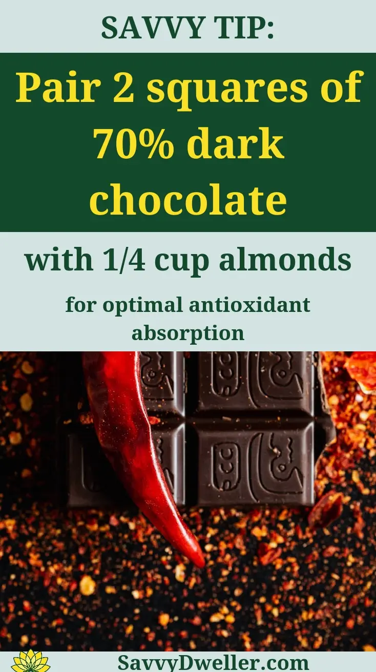 Savvy tip for pairing dark chocolate with almonds for health benefits