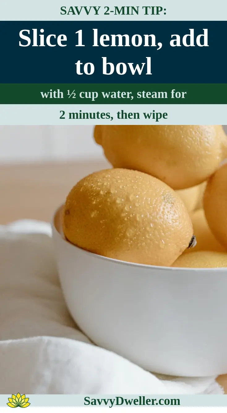 Bowl of lemons to deodorize couch naturally