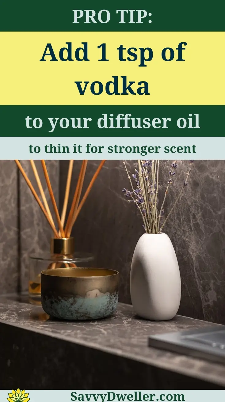 Tip for DIY Reed Diffuser with Vodka for Stronger Scent