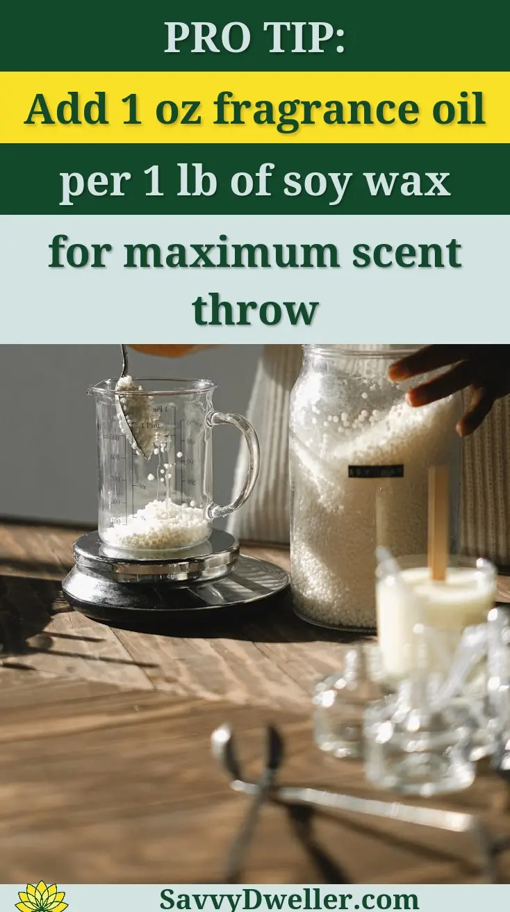 African American woman carefully measures wax granules for candle making in a cozy studio setting.