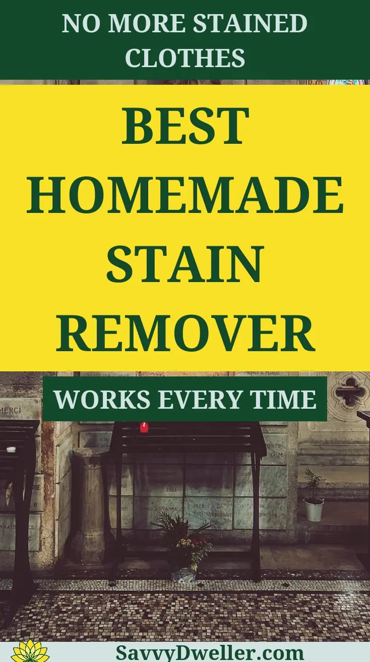 Effective homemade stain remover for clothes using three ingredients.