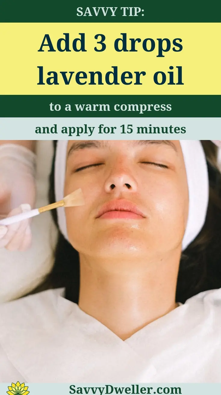 A person applying lavender oil to relieve headaches and migraines.