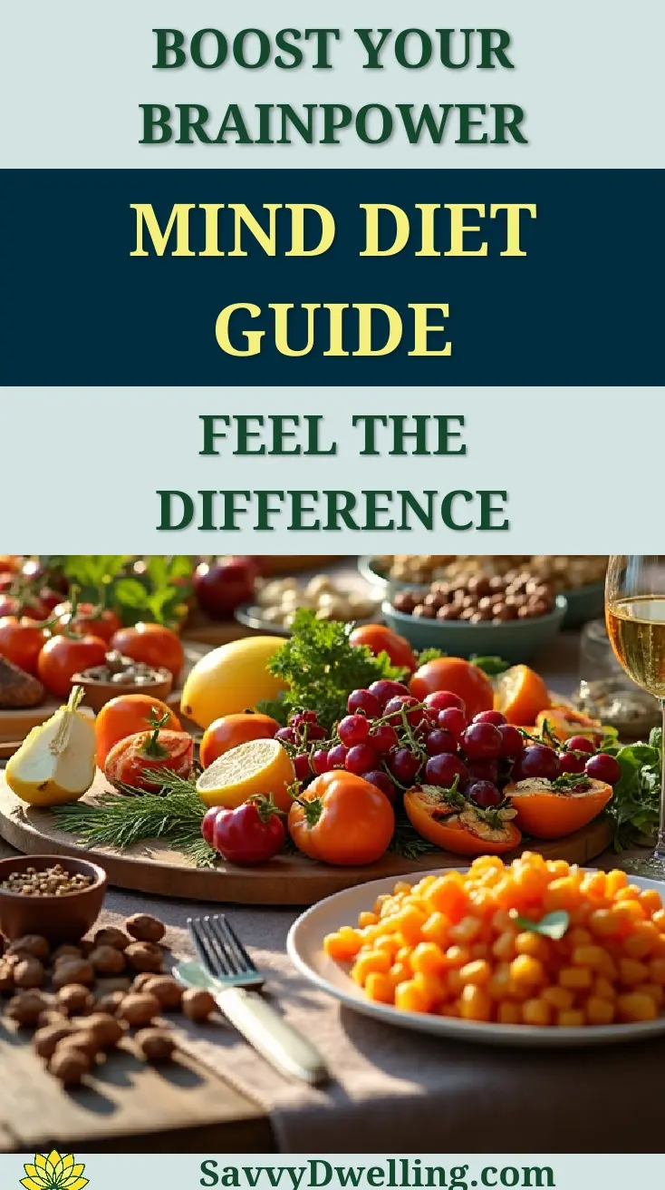 A vibrant assortment of fruits, vegetables, and nuts showcasing the MIND Diet for brain health.