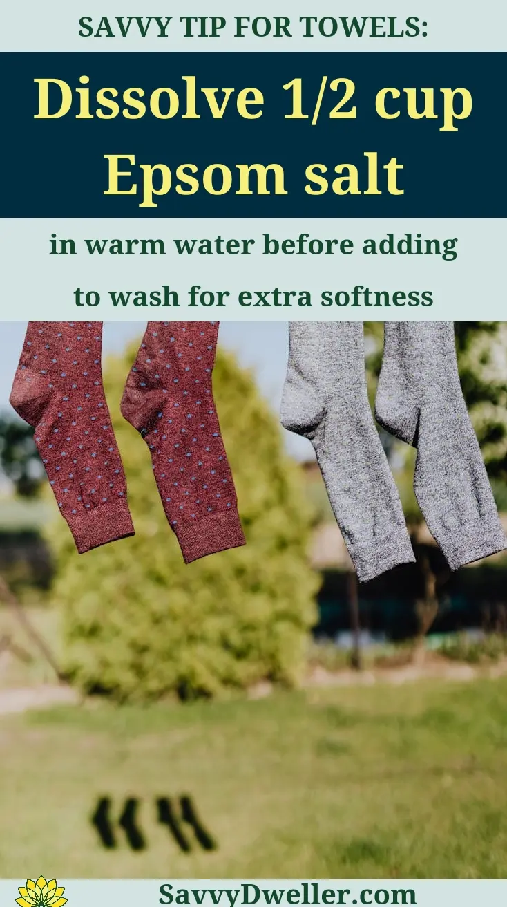 DIY natural fabric softener using Epsom salt for softer laundry