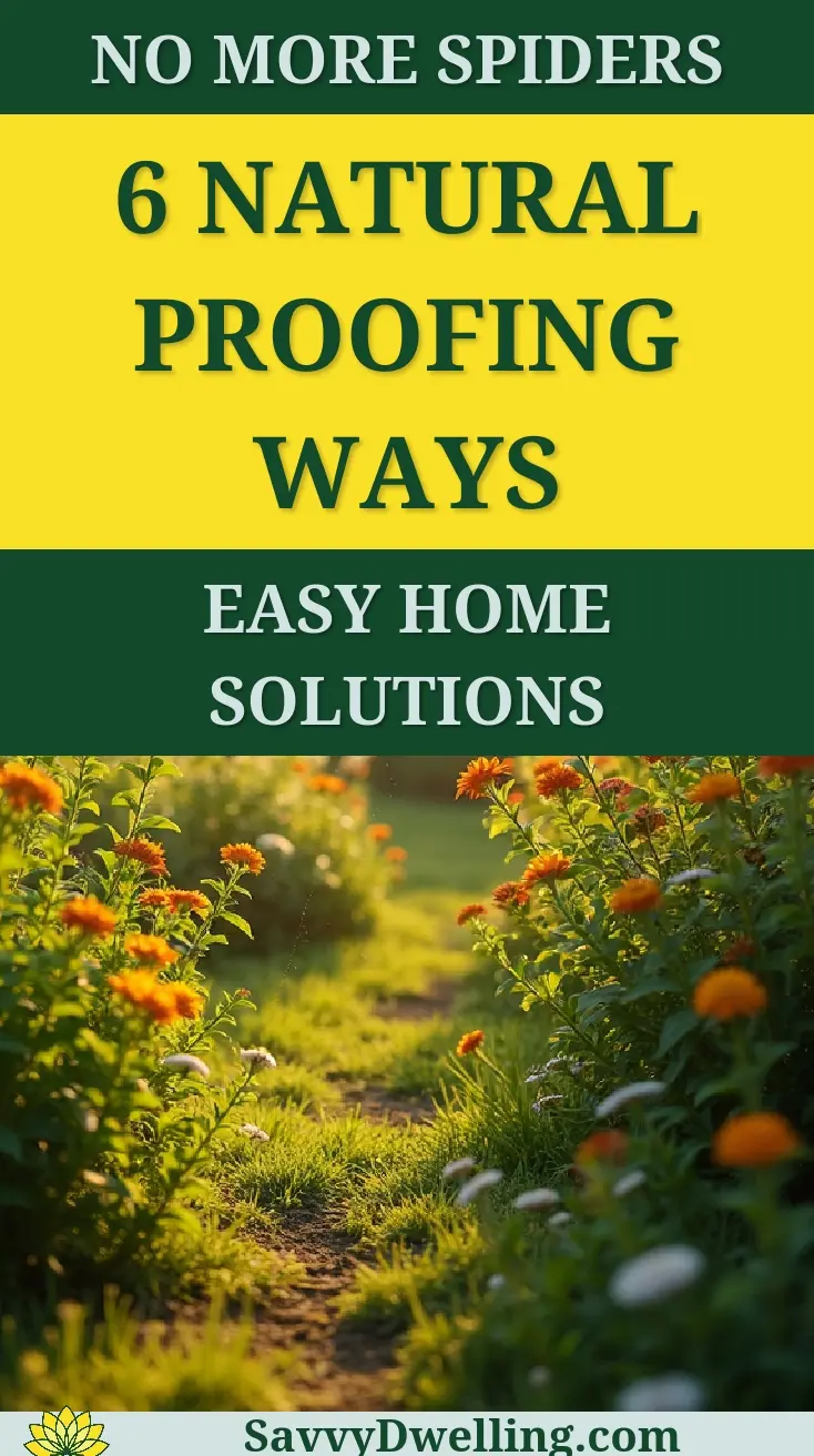 Image depicting natural methods to keep spiders out of your home