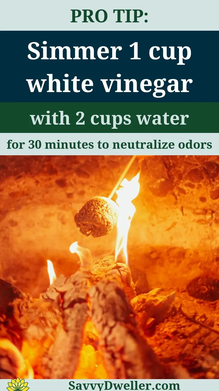 Simmering vinegar on the stove to get rid of burnt food smells