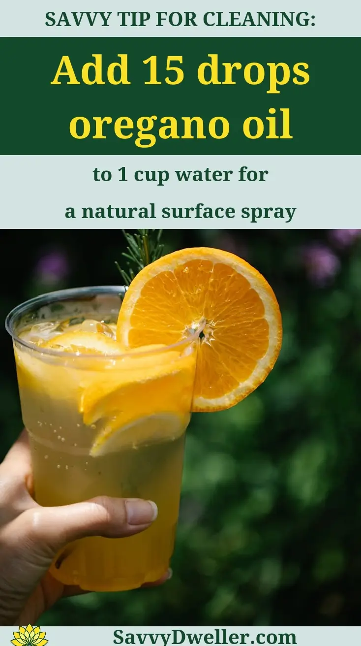 Refreshing drink with oregano oil for health benefits
