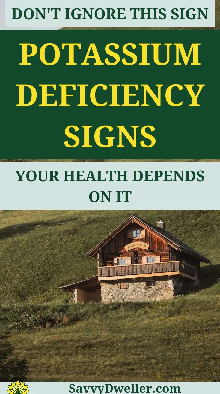 Visual representation of potassium deficiency signs for health awareness