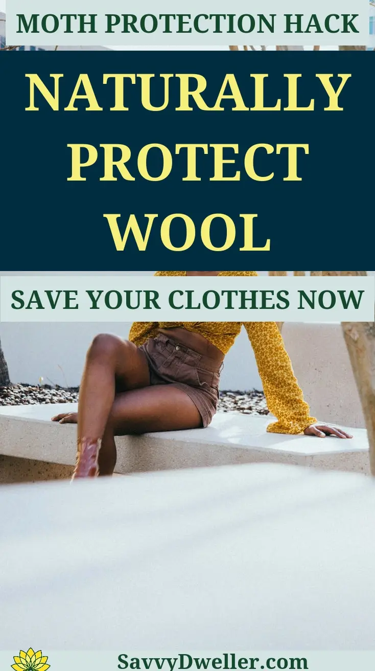 Woman demonstrating methods to naturally protect wool and cashmere from moths.