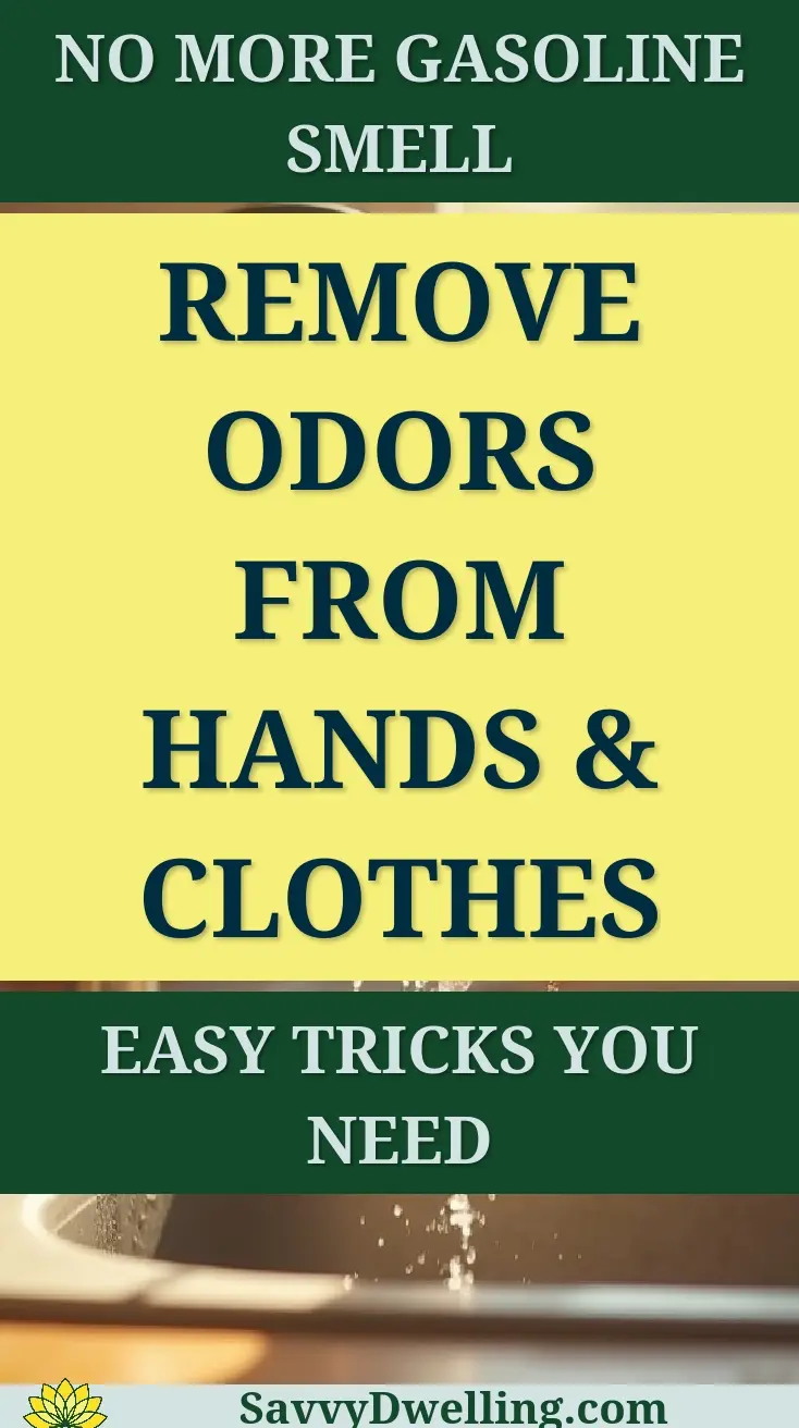 Guide on removing gasoline smell from hands and clothes