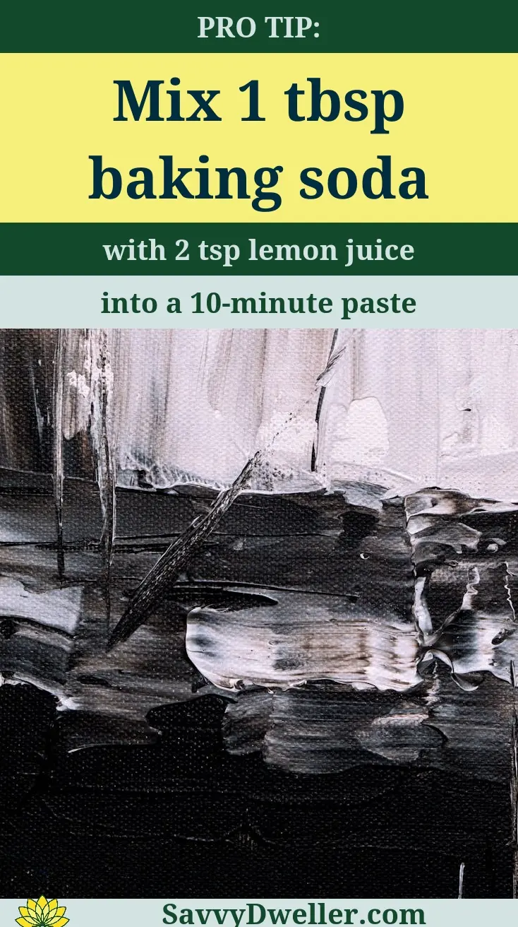 Baking soda and lemon juice mixture for removing turmeric stains from clothes and countertops