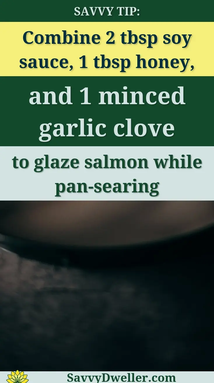 Raw salmon fillet steaming in a skillet, ideal for healthy cooking concepts.