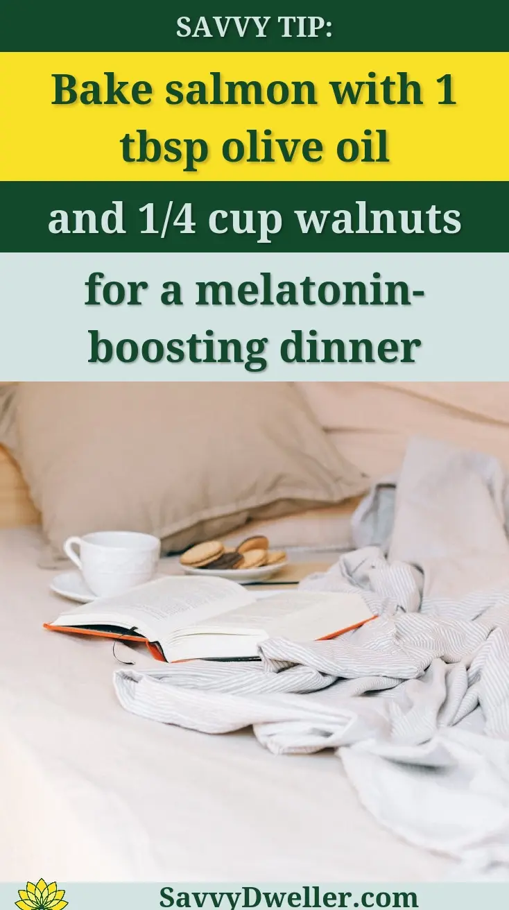 Relaxing scene of a cozy bed with book, coffee, and cookies for a perfect reading time.