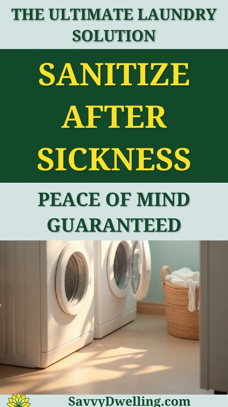 Laundry machines ready for sanitizing clothes after illness, focusing on hygiene.