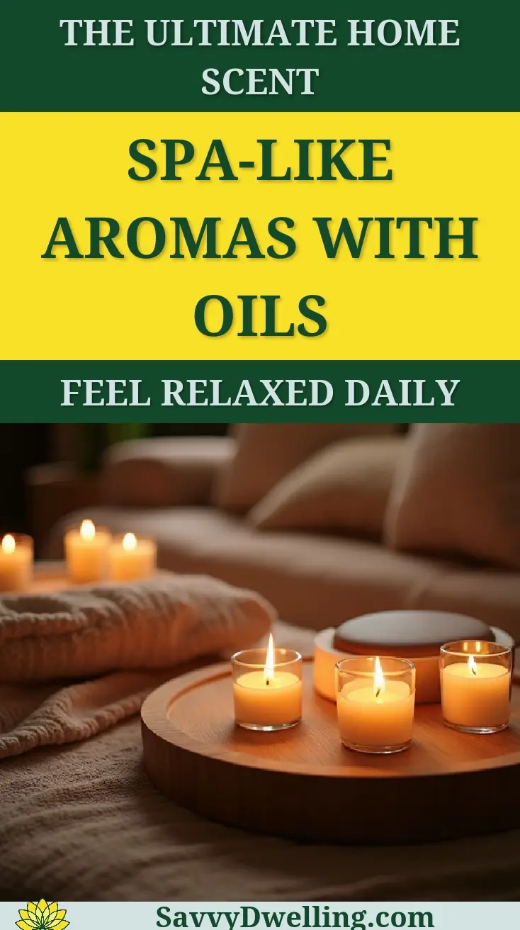 Candles and essential oils creating a spa-like scent in a cozy home.