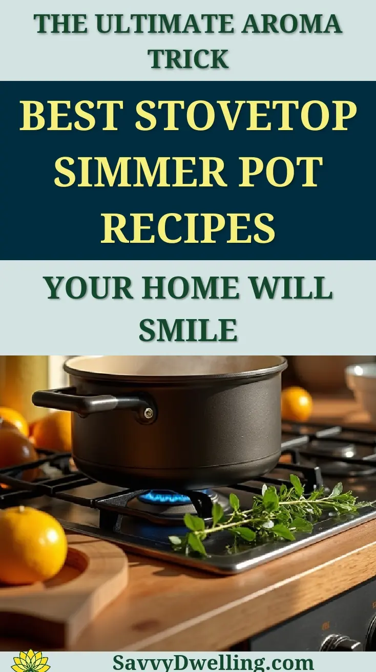 A simmer pot with fresh ingredients on a stove for great-smelling home recipes.