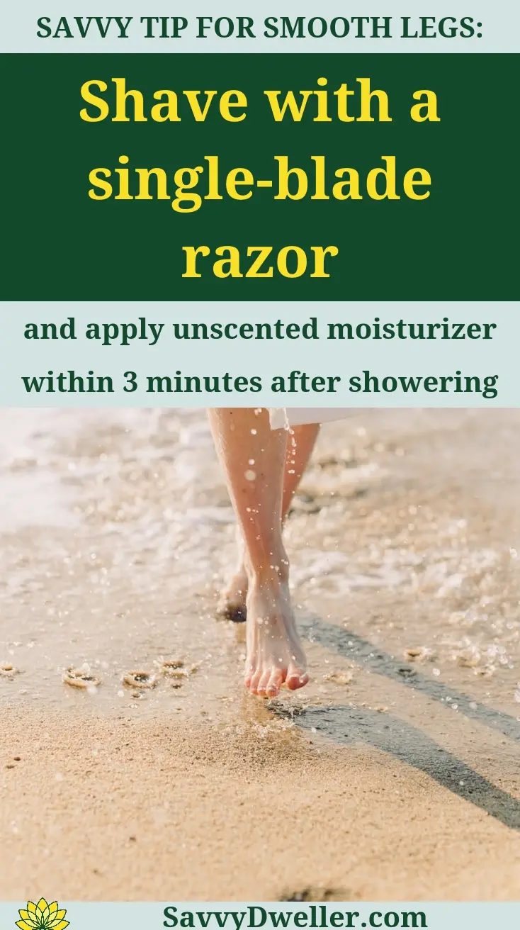 A person walking on the beach with smooth legs to demonstrate tips for getting rid of strawberry legs.