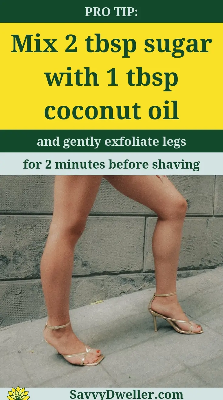 Exfoliate Strawberry Legs with Sugar and Coconut Oil