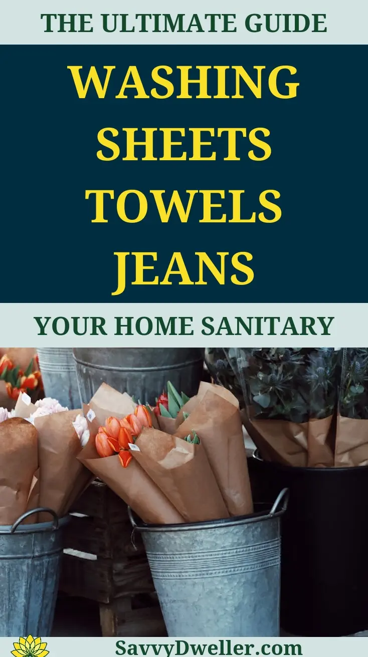 Washing sheets, towels, and jeans for a sanitary home.